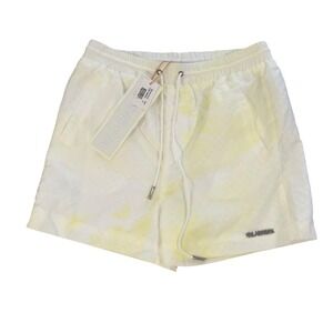 Valabasas NEW Men's Size XL White Signature Script Nylon Drawstringn 3.5" Shorts